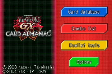 Yu-Gi-Oh! Duel Monsters GX - Card Almanac (Japan) screen shot title